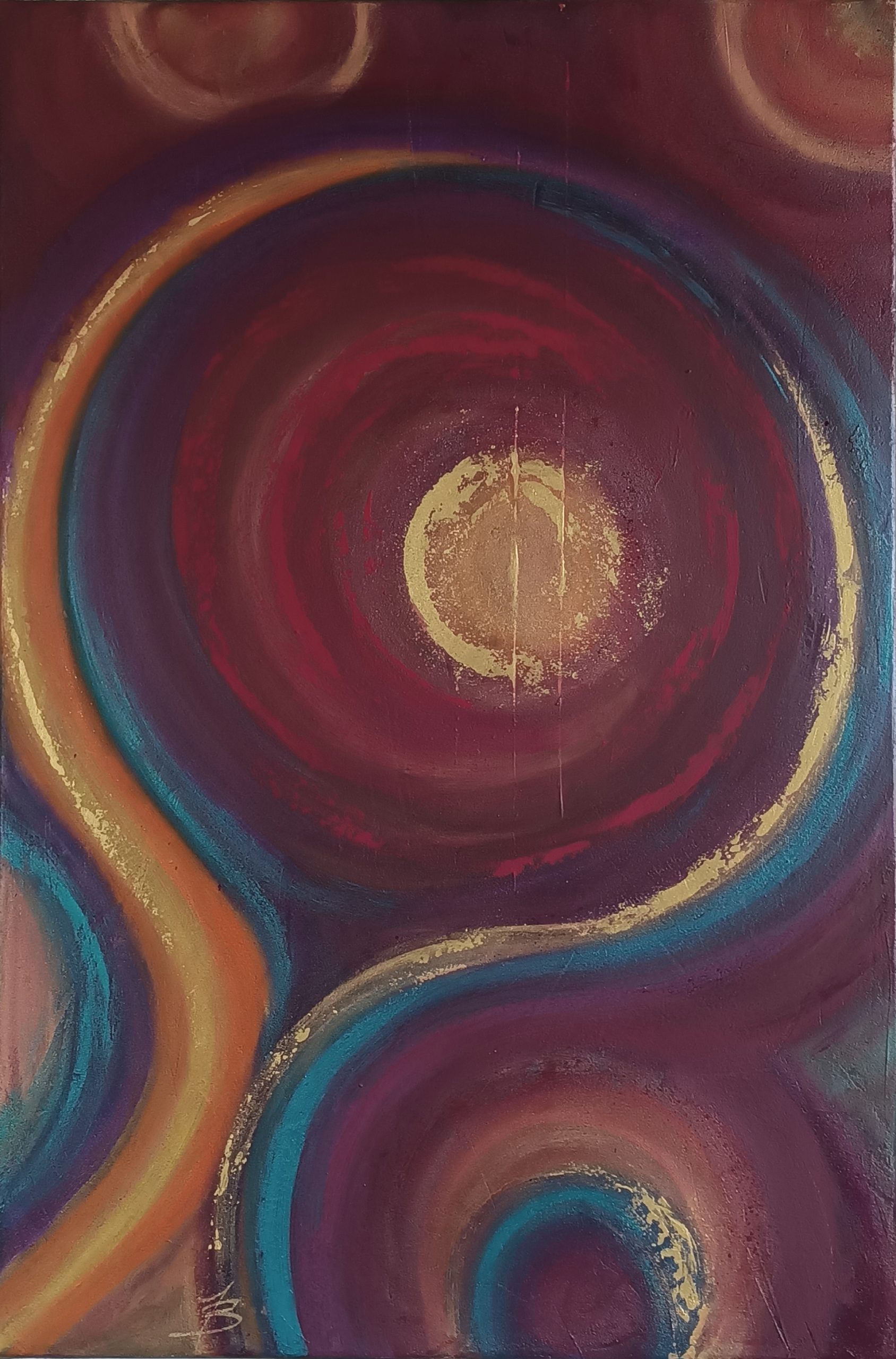 Abstrakcja kola 60x90