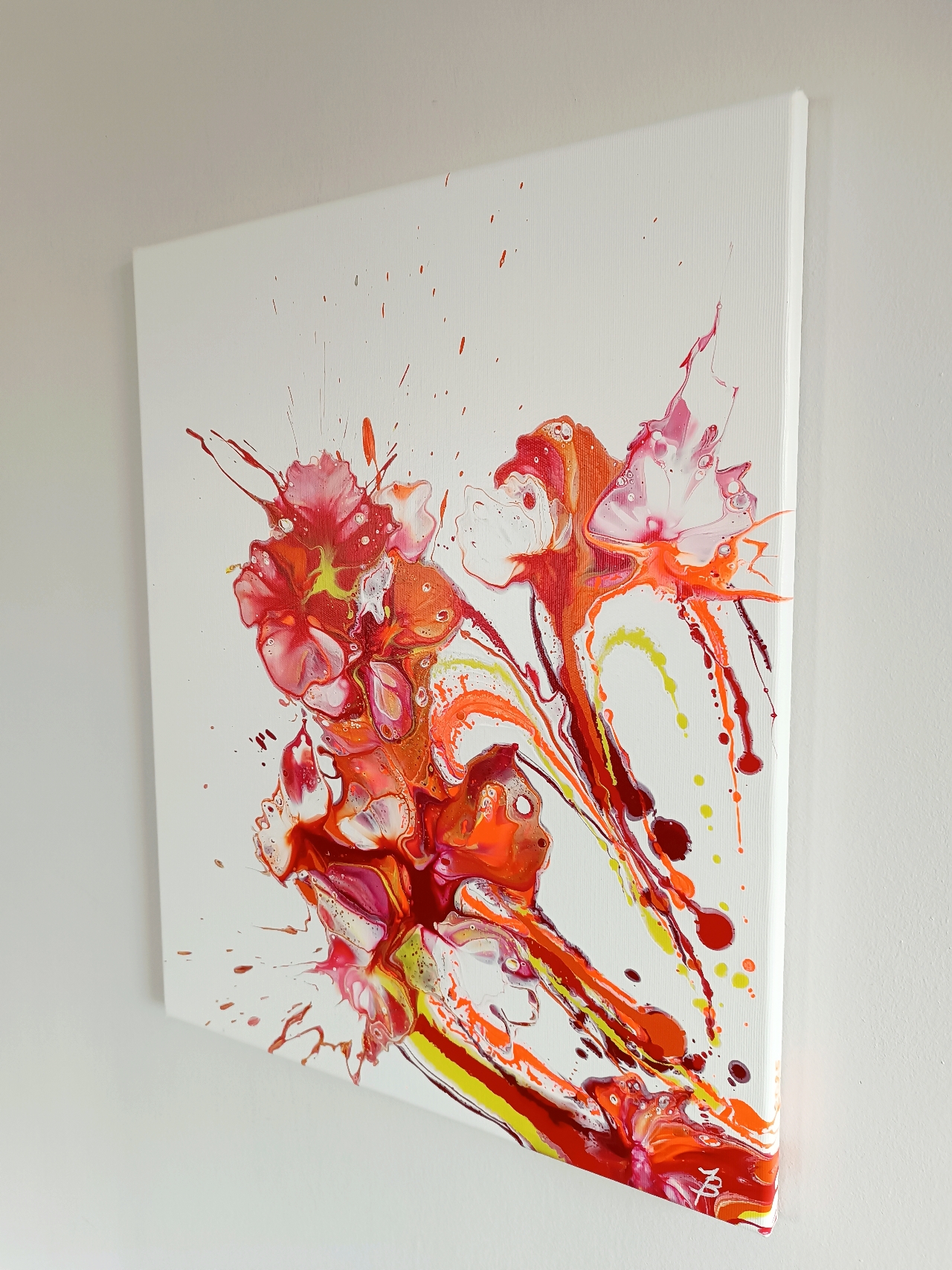 Pomaranczowe kwiaty bok